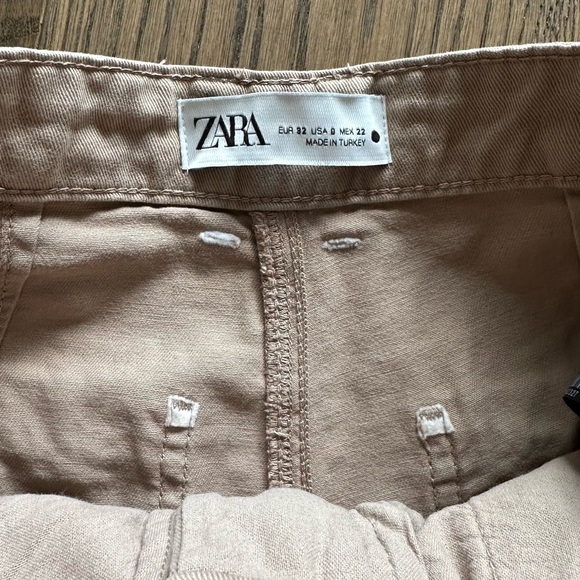 Zara Wide-Leg Cotton Trousers - EUR 32/US 0 - Picture 3 of 5